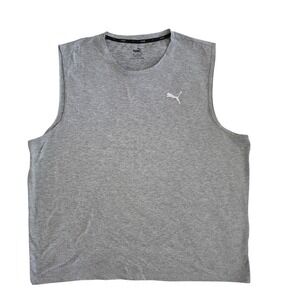 Puma Mens Heather Gray Sleeveless Training Tank Top Shirt 848606-03 Size 3XL